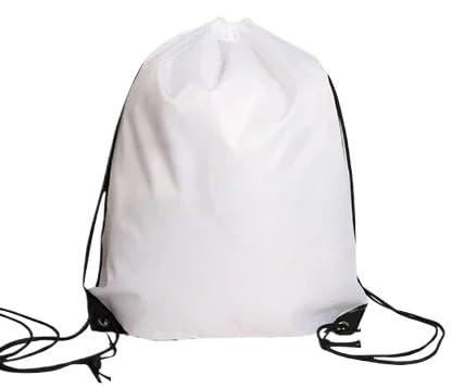 Sacca 10 Pezzi di Borse con Coulisse for Zaino, Scarpe, Zaino, Borse a Tracolla, Multi Colore Sacca Sportiva(White)