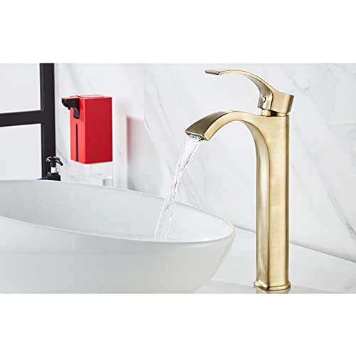 Robinet lavabo laiton antique Gold A mitigeur eau chaude froide design rétro - 4