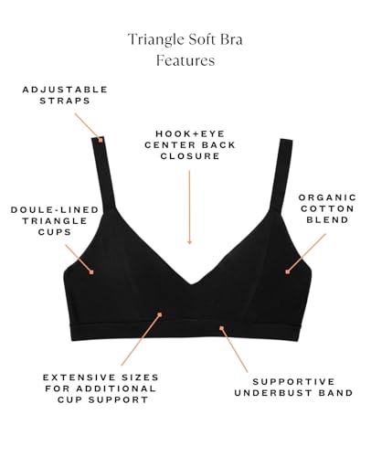 Image of Subset Triangle Soft Bra - Organic Cotton, Wireless, Breathable, Supportive, Regular & Extra Cup Room, Elevated Essentials