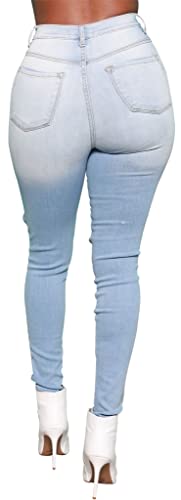 SperLucky High Rise Ripped Jeans for Women High Waisted Ripped Hole Distressed Raw Hem Jean Denim Pants4