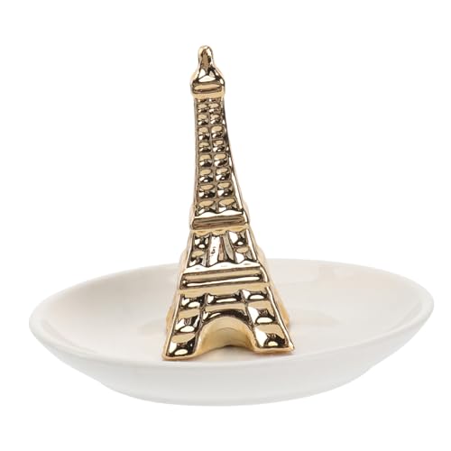 POPETPOP Plateau de Rangement Céramique pour Bijoux Décoratif Support Boucles Doreilles et Organiseur de Bureau Facile à Nettoyer Design Élégant pour Chambre et...