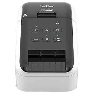 Brother QL-810Wc Professional Printer with USB and WiFi connectivity, Ultra-Fast up to 110 Labels per Minute with Standard Address in Monochrome, Black & Red Printing Available