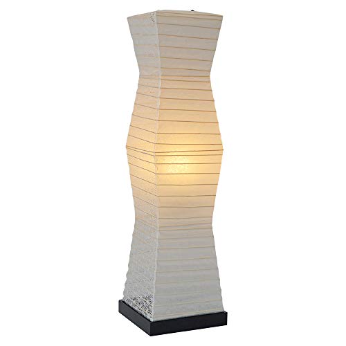 美濃和紙製 スタンド型フロアライト stone ストーン 美濃紙×麻葉白 手作り 間接照明 和風照明 和紙照明