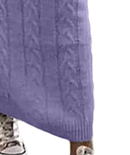 Image of Sexyshine Women's Cable Knit Long Skirt 2 Piece Outfit Chunky Oversized Pullover Sweater Top and Long Pencil Skirt Sets