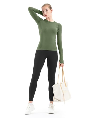 Image of MathCat Seamless Long Sleeve Workout Tops for Women