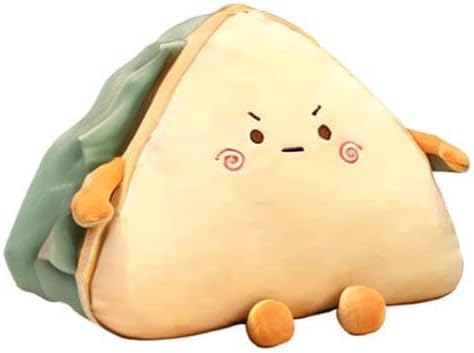 Miniatura 8 de JOSON Almohada de pan sándwich de doble propósito, adecuado para sofá, automóvil, oficina y decoración del hogar (11.8 pulgadas, enojado)