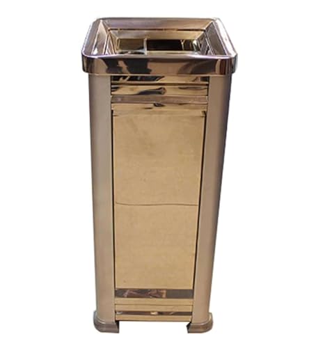 PLMNBQWE Großer quadratischer Mülleimer mit abnehmbarem, praktischem Abfalleimer für Gewerbegebäude, Garten und Außenbereich, langlebiger, bodenstehender Mülleimer B – Bild 6