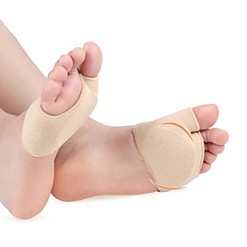 ULTNICE Metatarsal Sleeves Forefoot Socks 2Pcs Shoe Pads Breathable Forefoot Pads Non-Slip Forefoot Pads Relief Pain Blister Callus (Beige) - Image 5