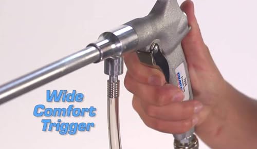 Image of Guardair 79SG012 Pneumatic Syphon Oil and Solvent Spray Gun with Classic Pistol Grip, 12-Inch Aluminum Extension and Brass Nozzle