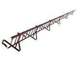Komplettes Schneefanggitter-Set, 3,0 m lang, mit 6 Halterungen für Dachsteine (Beton) und Dachziegel (Ton) zum Einhängen an der Lattung (Gitterhöhe: 20 cm, RAL 3009 Kastanienrot)