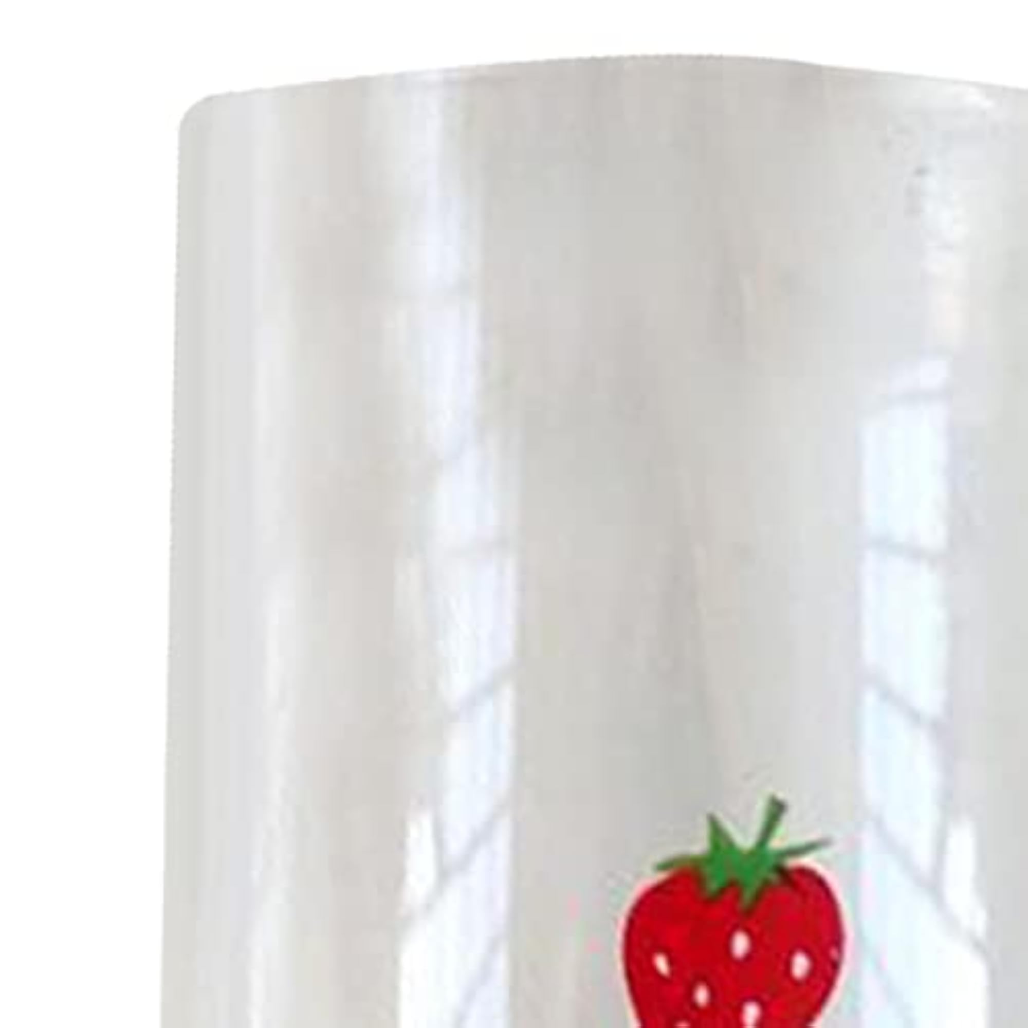 Strawberry Glass Cup with Straw, Transparent Drinking Cup