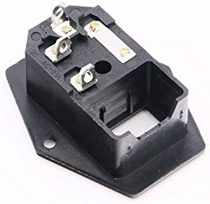 RuoFeng 2 Pcs 3 Pin IEC320 C14 Inlet Module Plug 5A Fuse Switch Male Power Socket 10A 250V for Lab Equipment, Medical Devices