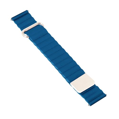 Image of ACM Watch Strap 20mm compatible with Compaq Q Watch Smartwatch | Magnetic Leather Luxury Belt Band