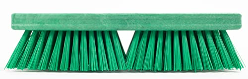 Image of SPARTA Plastic Floor Scrub Brush, Brush Head Only, Deck Brush with ACME Standard Thread Fitting for Deck, Industrial Kitchens, and Hospitals, 10 Inches, Green