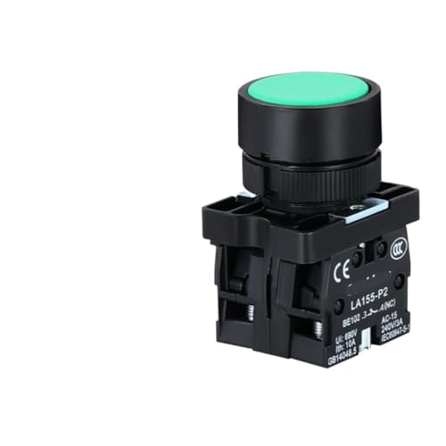 Bouton d'alimentation noir 24V 110V 220V EA35 pour panneau industriel