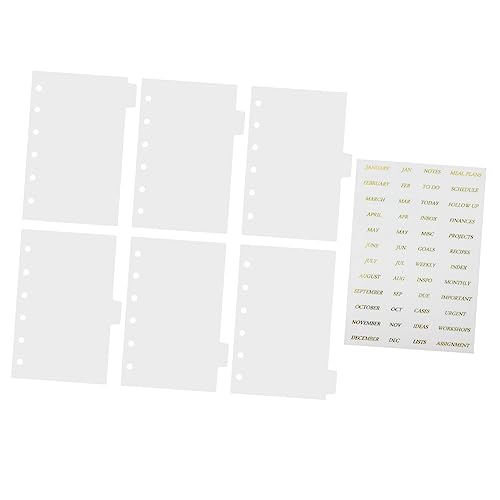 Intercalaires à onglets en PP pour trier vos cours et ranger vos anneaux de papier