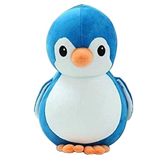 Image of HUG 'n' FEEL SOFT TOYS - 18 cm Blue Penguin Plush Toy | Cute Stuffed Animal for Kids, Boys & Girls | Ultra Soft, Huggable & Cuddly Toy for Birthday, Baby Shower & Valentine