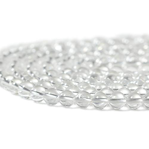 Cheavian 60Pcs 6Mm Natural Clear White Crystal Quartz Round Loose Beads Crystal Energy Stone For Jewelry Making 1 Strand 15" #TOP18