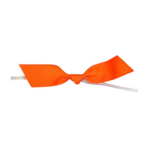 Reliant Ribbon Grosgrain Twist Tie Flair Bows Bows, 7/8 Inch X 100 Pieces, Orange by Reliant Ribbon - Used condition - US$29.38
