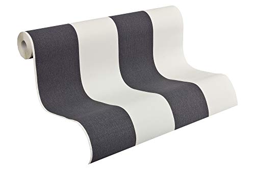 A.S. Création Pure Elegance Vliestapete mit Blockstreifen 0,53 x 10,05 m...