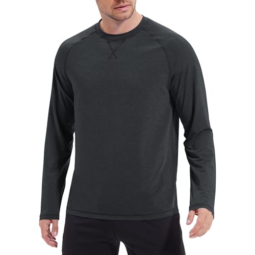 Image of Mens Swim Shirts UPF 50+ Sun Shirts Rash Guard Quick-Dry Fishing T-Shirts
