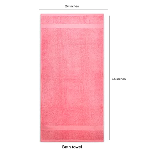 Simpli-Magic Cotton Set, Bath Towels, Pink, 24 X 46 Inches, 6 Count #TOP4