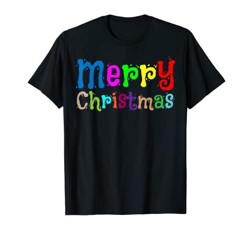 Regalos Para Navidad Colorido Fresco Feliz Navidad Camiseta