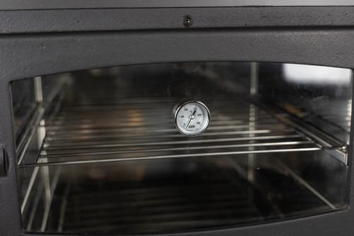 Foto von Kaminofen mit Backfach und Herdplatte mit Glaskeramik ABC Concept 2 Air Rechts Mehrfachbelegung Holzofen 11,6 kW Kamin Ofen Holz Werkstattofen Schwedenofen Hüttenofen Heizofen Holzofen