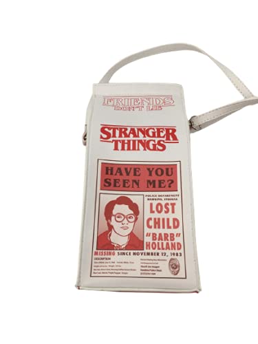 Stranger Things Milk Carton Purse with Straps, White