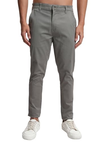 Image of Highlander Men's Slim Fit Formal Trousers | Ankle Length |Smart Trousers for Men | Chino Trousers for Men|Elegant Design | Comfortable Fabric for Daily Work & Formal Occasions