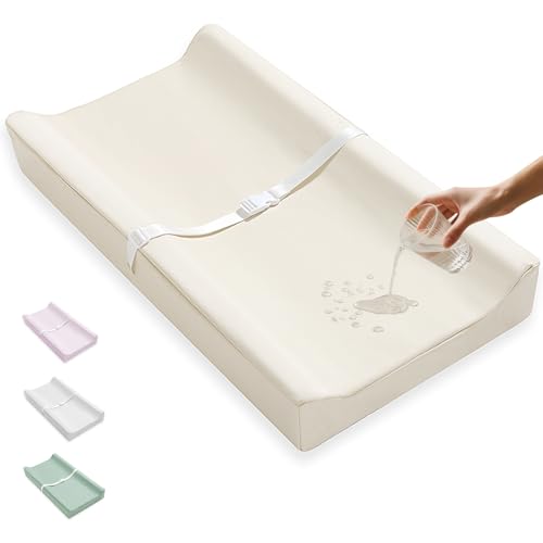 Vegan Leather Baby Changing Pad Covers for Girl, Boy, Waterproof & Wipeable Soft Diaper Changing Mat Cover.Fits Standard Changing Pads with Dimensions...
