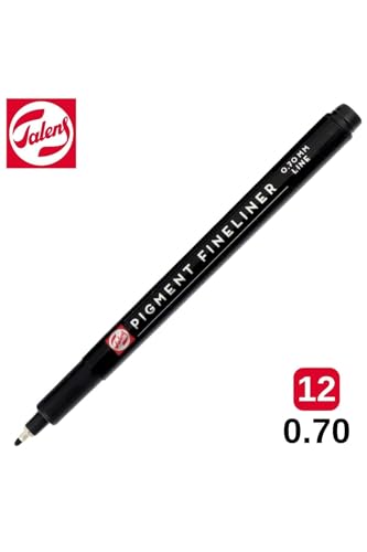 Pigment Fineliner Teknik Çizim Kalemi, Siyah, 0.70 mm