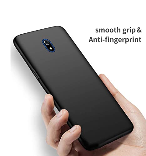 Image of Mobile Back Cover Case for Xiaomi Redmi 8A (Silicone Case|CameraProtection|Black SC1510)