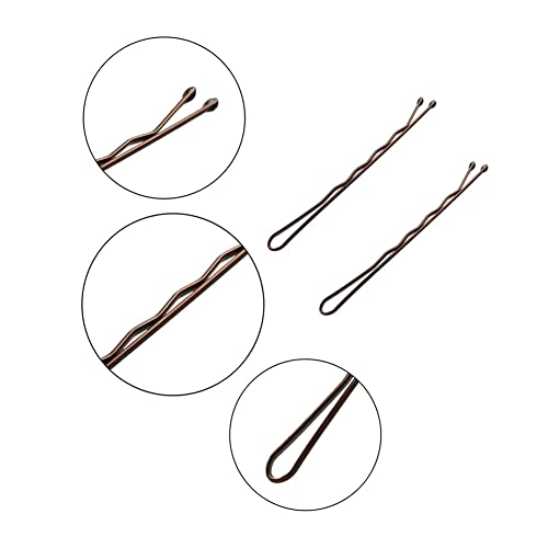 Bobby Pins Brown, 330 Count 2.2 Inch Hair Pins With Cute Box, Premium Bobby Pin For Kids, Girls And Women, Great For All Hair Types