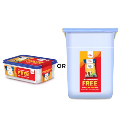 Gits Cow Ghee 1L Pouch with Free Container