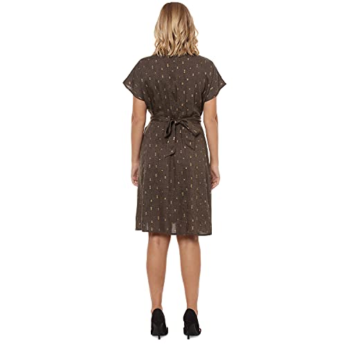 Image of Campus Sutra Women's Cotton Fit and Flare above The Knee Casual Dress