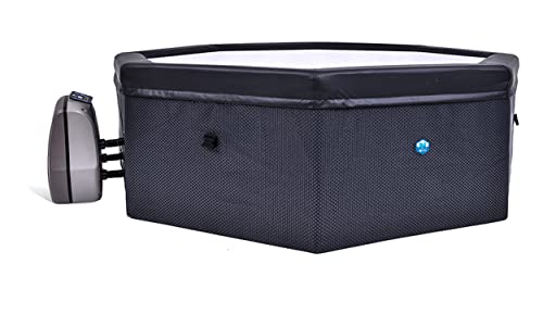 N NETSPA - Spa New - Octopus - halb-kühl, achteckig, 4 + 2-Sitzer - SP-OCT165B - tragbar, kompakt, aus PVC mit Heizung, Wasserfilterpumpe und Isolierdecke - Volumen 1000 l - 193 x 73 cm Cover
