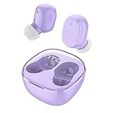 HTC True Wireless Earbuds 6 Bluetooth 5.3 in Ear Stereo Headphones Touch Control with Built-in Microphone, Wireless Noise Cancelling Earbuds 22H Playtime with Charging Case for Android and iOS- Pink