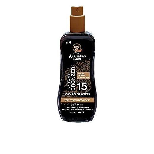 Australian Gold, Spf 15 Spray Gel + Bronzer, White, 100 milliliter