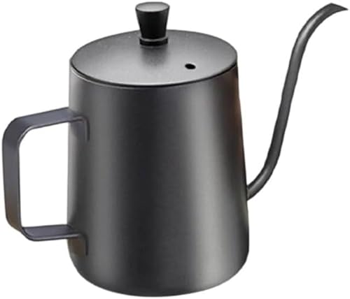 KryZaroブラックコーヒーメーカー| 業務用グレードの厚い木製ハンドルを備えたIH対応| ステンレススチール製のドリップフィルターと蓋が付属。コーヒーの保管やキャンプ、家庭やオフィスでのコーヒー用品に最適で、保温性を備えています