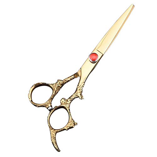 Ciseaux de coiffure YZCIS de 6 pouces ensemble de cisailles plates dorées de soins capillaires