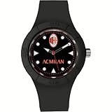 PRESTIGE & DELUXE Orologio da polso Lowell Deep Five Milan Cinturino nero particolari bianchi - Quadrante 38 mm + portachiave calcio
