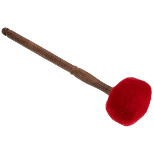Maillet percussion népalais en laine rouge haut de gamme