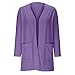 Girl's Casual Cardigan Lightweight Solid Fashion Open Front Tops Loose Fit Long Sleeve Shrugs (Dark Purple, 9-10 Years)