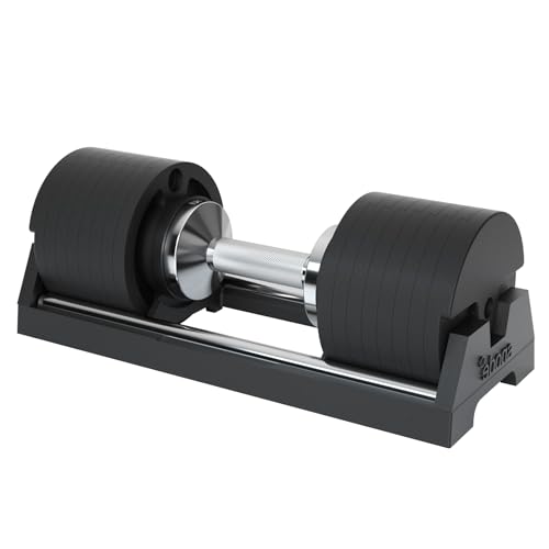 Image of SNODE AD80 Drop Proof 80 lbs Adjustable Dumbbell Set -Exhaustion Training Weights Adjustable Dumbbells with Cast Iron Plates and Cradle, Knurled Handle, Fast Adjust, Compact Home Gym Equipment for Bench & Press