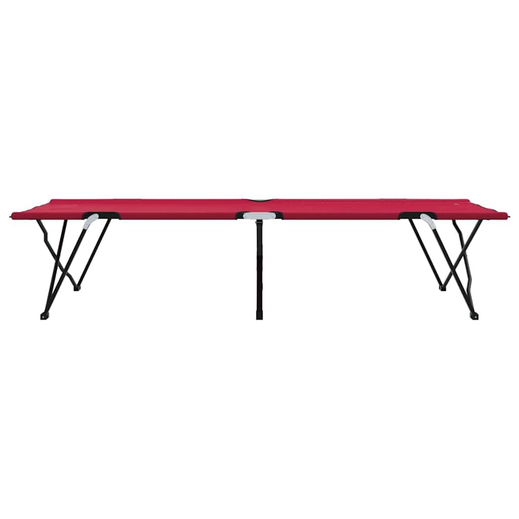 INLIFE Klapp Schlafbett fürs Camping Rot 206 x 76 x 74 cm Ox Stoff,Sportartikel,Outdoor-Aktivitäten,Camping & Wandern,Camping-Möbel,Feldbetten,Rot,7.6 KG,42003164