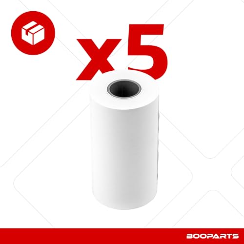 BOOPARTS - 5 x Thermopapierrolle kompatibel TESTO 0554 0568 für Testo 0554 0549-0572 0576-0554 0620 und 0554 0621 - Thermopapier Ersatz für Drucker