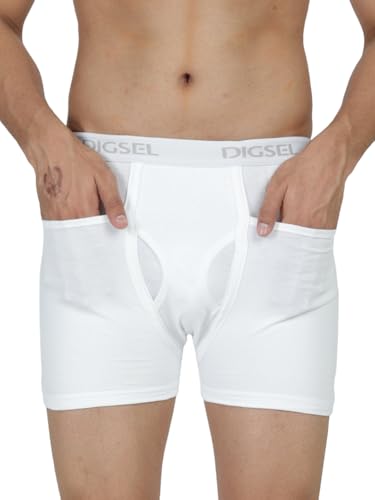 Image of 100% Combed Cotton Outer Elastic White Packet Trunks