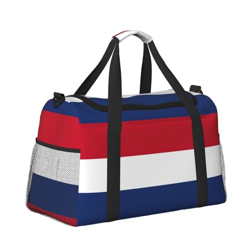 Dutch flag print Personal Item Bag Large Duffel Bag Travel Bag Weekender Bag Gym Bag Tote Duffel bag3