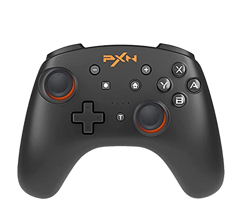 PXN 9607X Wireless Switches Pro Controller Game Joystick Remote Pro Controller Support NFC / Amibo / Turbo Screenshot Gyrox and Twitter for N-Switch / N-Switch Lite (Black)